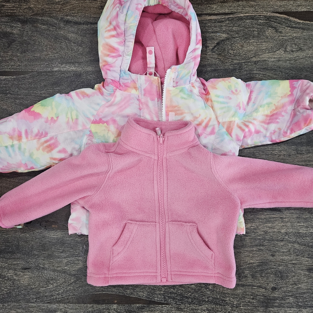 The Children's Place Pink and Tie-Dye Kids Jackets